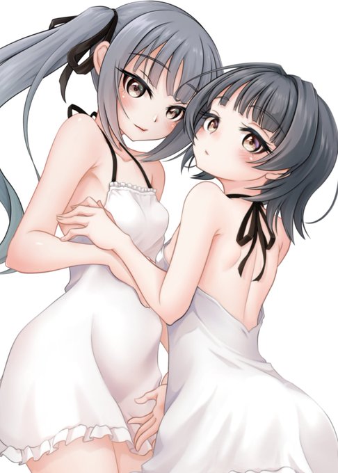 #女の子二人のイラストを貼る見た人もやる 