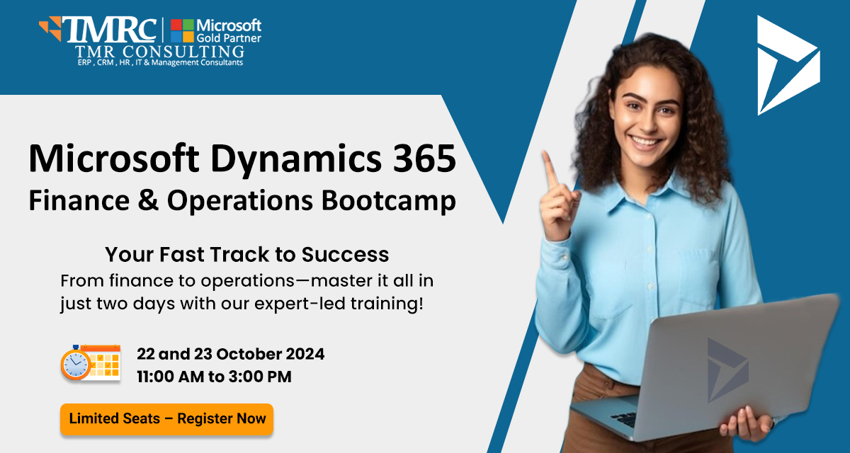 tmr_consulting's tweet image. Join TMR Consulting  for an immersive  2-Day Training Session on Microsoft Dynamics 365 Finance and Operations Reserve your spot: 
tmrconsult.com/dynamics-365-f…
#TMRC #TMRConsulting #Training #Microsoftdynamics365FO #ERP #Finance #SupplyChain #learnwithus #dynamics365 #fo #MD365FO