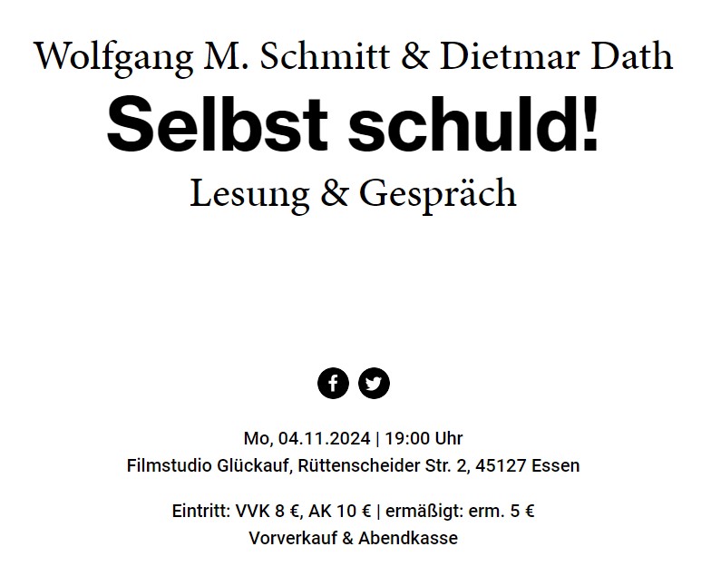 Am 4.11. sind Dietmar Dath und ich in Essen beim <a href="/lit_distrikt/">LITERATURDISTRIKT</a> Festival zu Gast:
literaturdistrikt.de/programm-2024/…