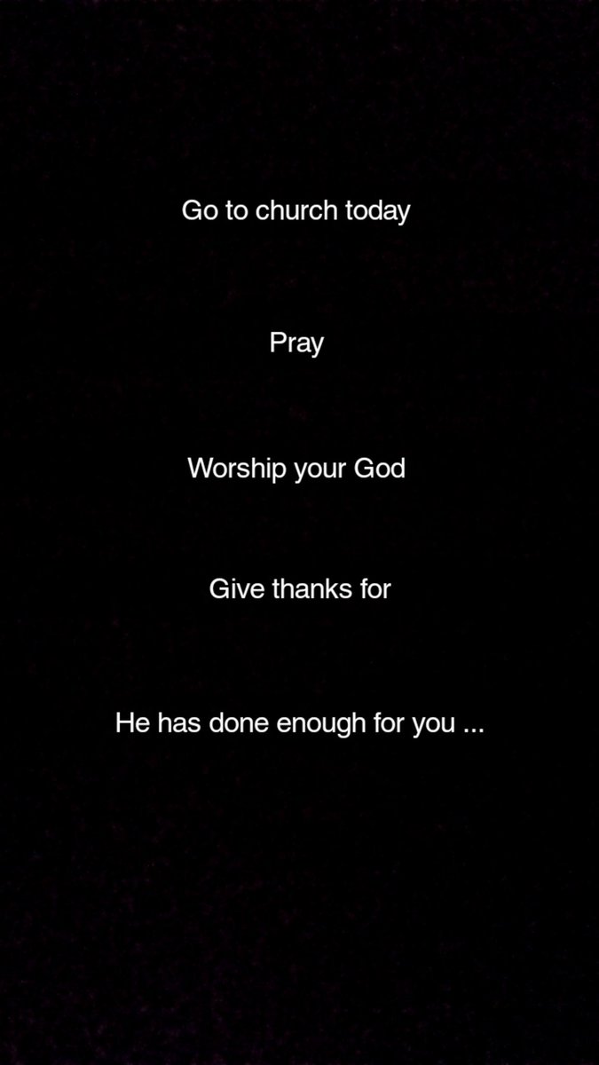 Hope you will be going to church today...