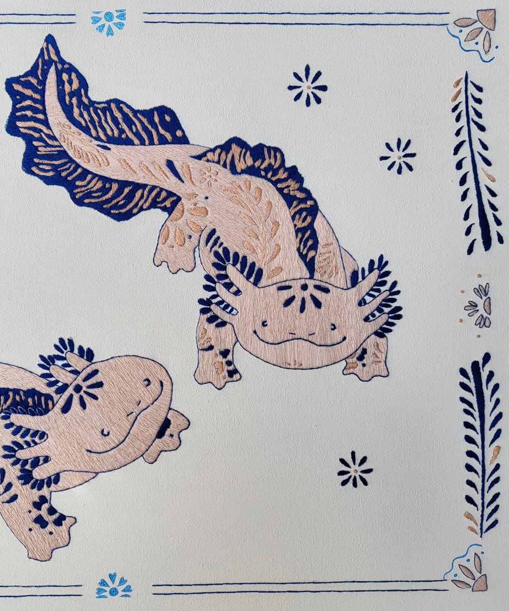 Foxxie93071710's tweet image. #axolotl #embriodery