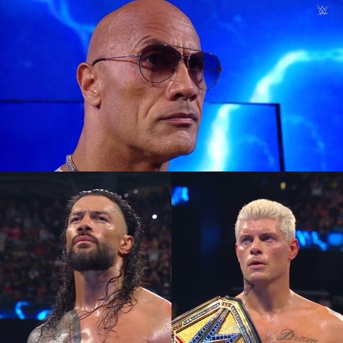 Jnt_970's tweet photo. 🤬💔 Heartbreak or glory? The emotions from that ending are unreal! What a rollercoaster!

#TheRock #WWEBadBlood #RomanReigns https://t.co/9aAc68IJ1h