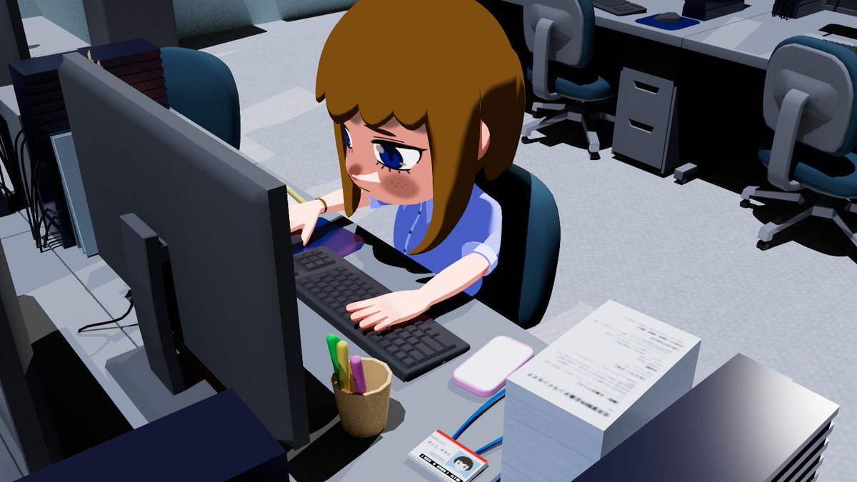 いま絶賛作業中～
やっとアニメーション入れます
#3DCG #MAYA