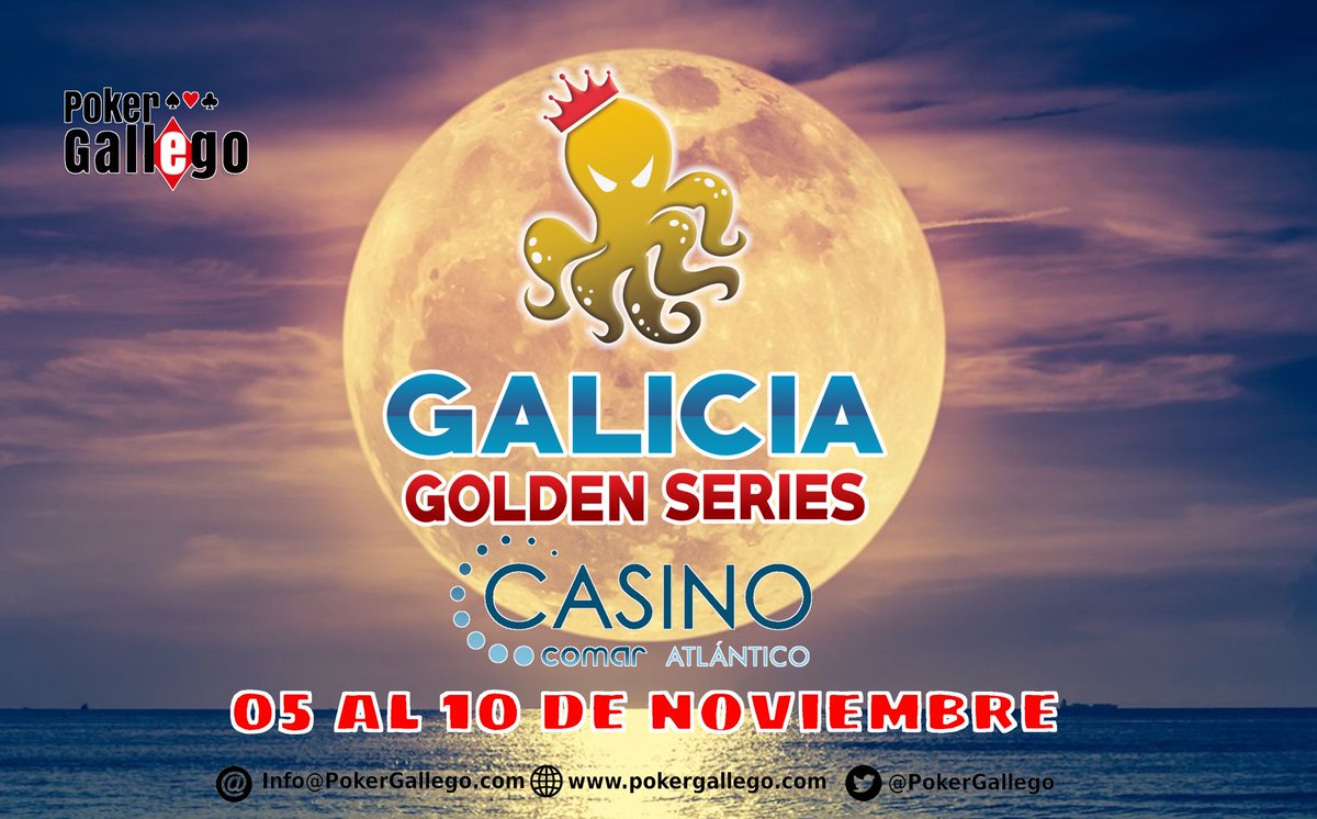 PokerGallego's tweet photo. Reserva fechas para la 🐙🎉 #Fiesta de la #Gran #Final del 5 al 10 de Noviembre en el @casinoatlantico
🐙#GaliciaGoldenSeries 🐙
¿ Te lo vas perder ?
#Poker #Fiesta #Galicia #liada #Amigos @chakee699 #Ganas #de #Poker https://t.co/izp0zJXrlG