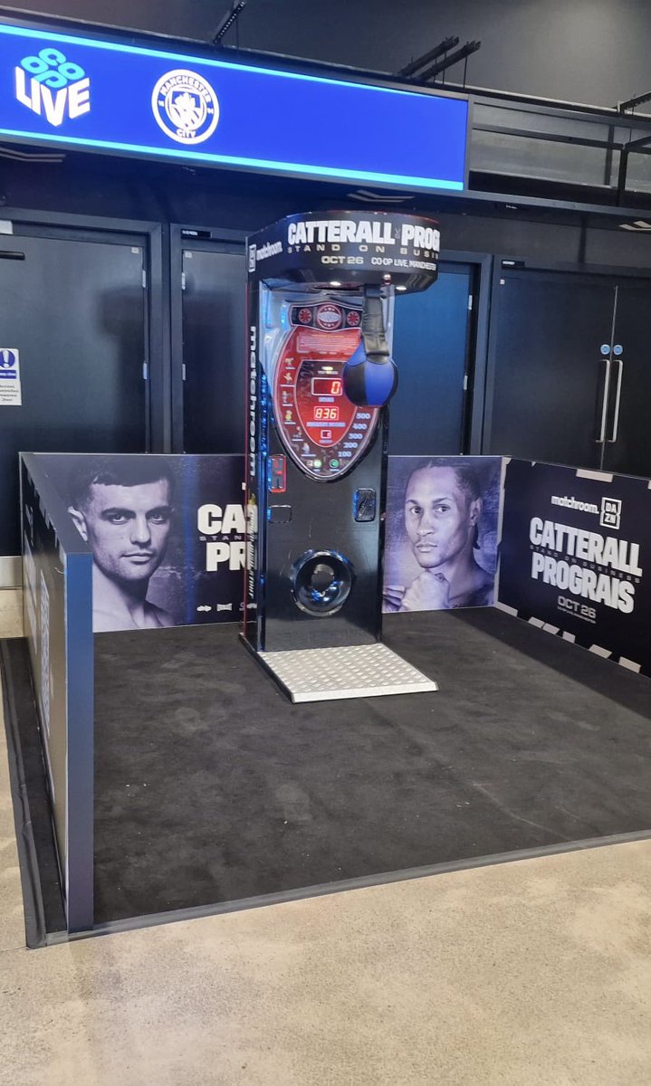 PSWEvents's tweet image. PSW #boxingmachine at #cooplive in the #mancity #fanzone promoting Catterall vs Prograis fight with #matchroomboxing showing his skills Campbell Hatton
