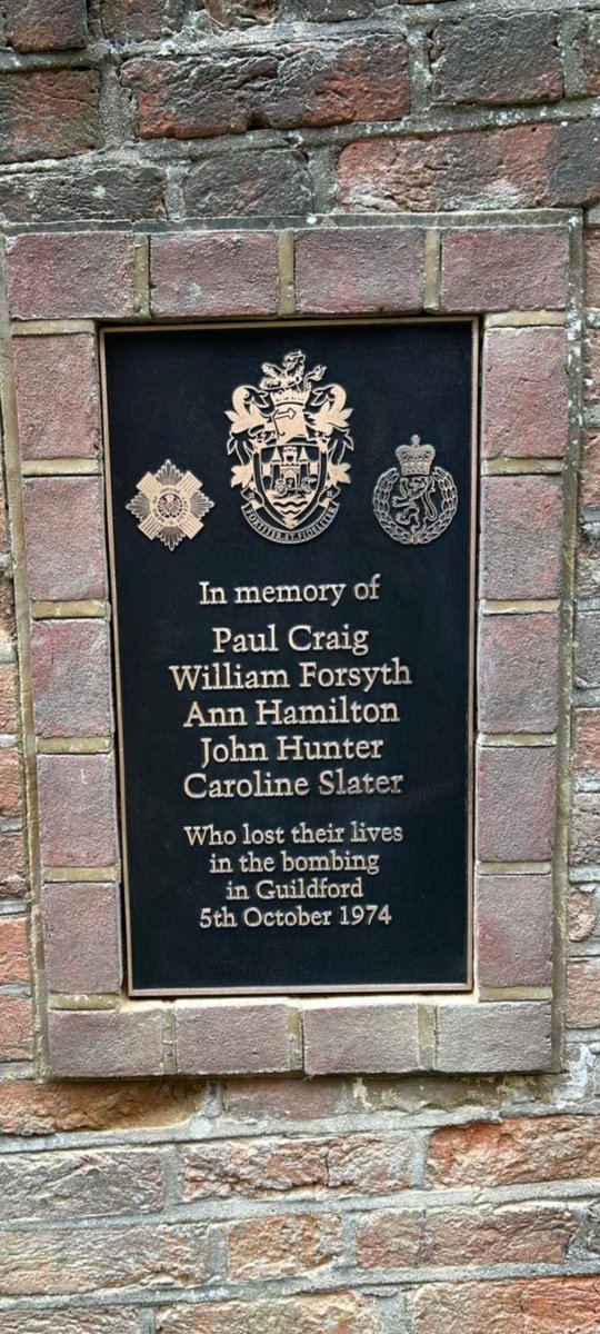 Today, the veterans of the Women's Royal Army Corps remember Pte Ann Hamilton &amp; Pte Caroline Slater, victims of the Guildford pub bombings 50 years ago. We will remember them.