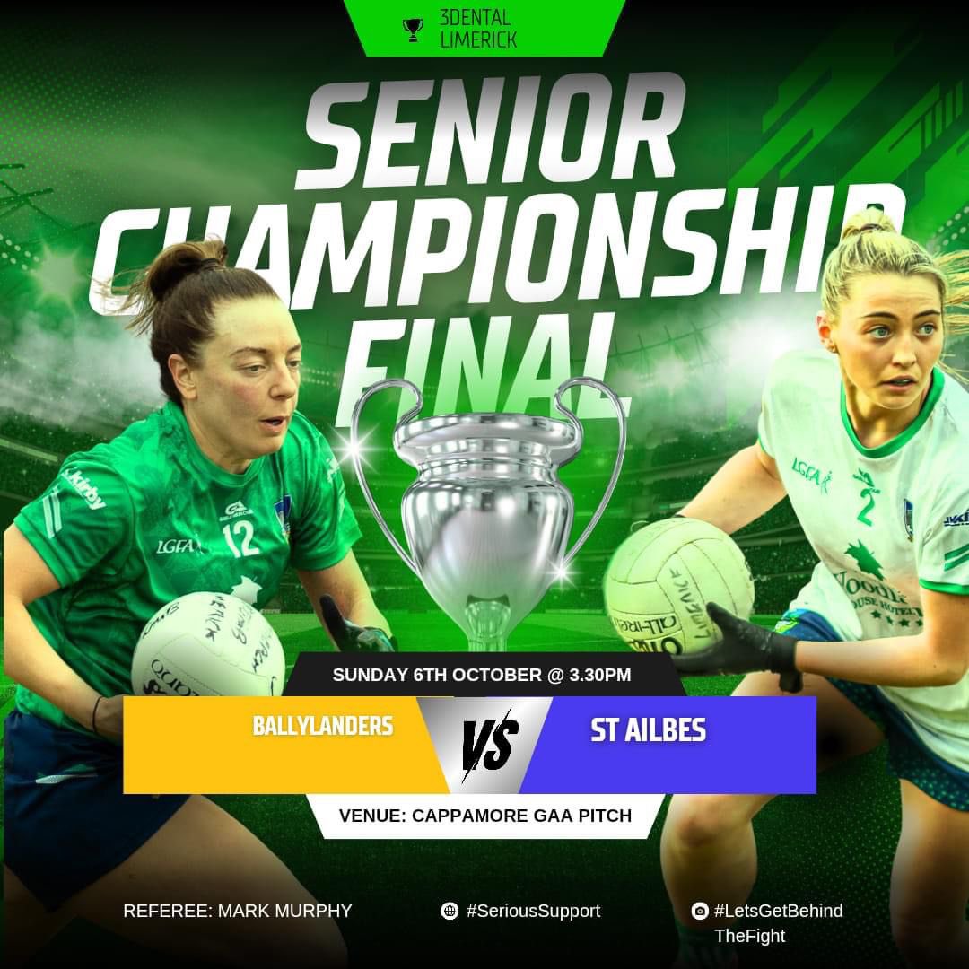Best of luck to our colleague and 5th class teacher Ms. Rea who plays for Ballylanders in the Senior Championship Football final today.