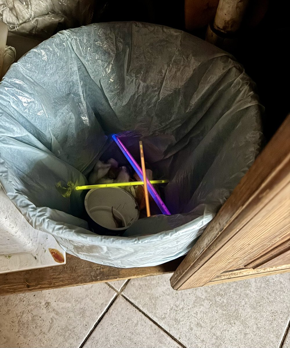 Teen kapiukse lahti et praht prügikasti visata ja vastu vaatavad ära visatud glow stickid. Siin on mingi metafoor kuskil mida ma hetkel ei suuda leida.