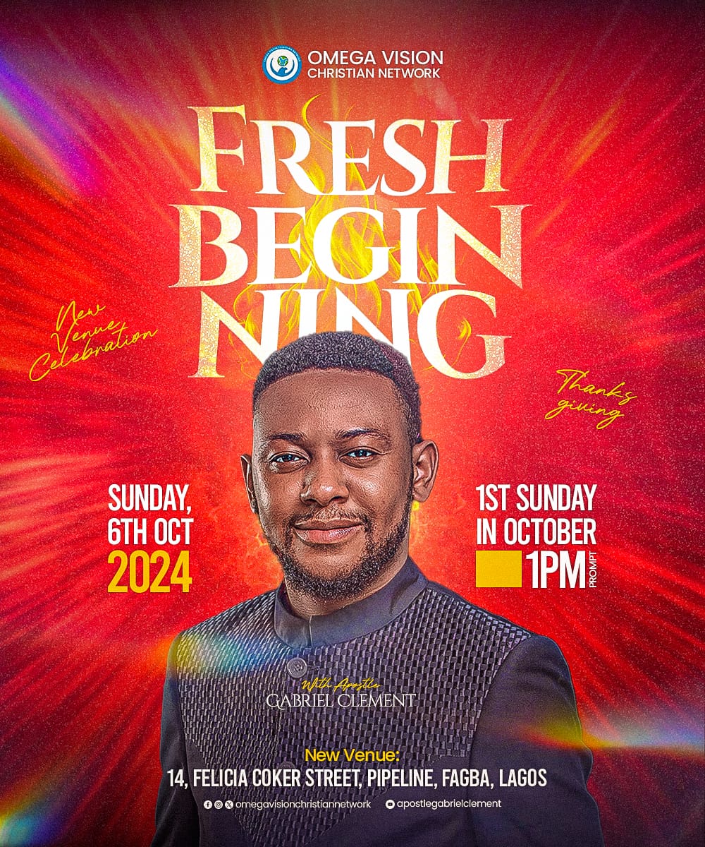 OmegaVision_'s tweet photo. It’s a season of transitioning for us in Omega Vision.
As we are finally taking this shift into our new venue. Join us for our first service in the month of October today, 6th September, 2024. It's our Thanksgiving service.
#OVCN #FreshBeginning https://t.co/JFvATkkbSe