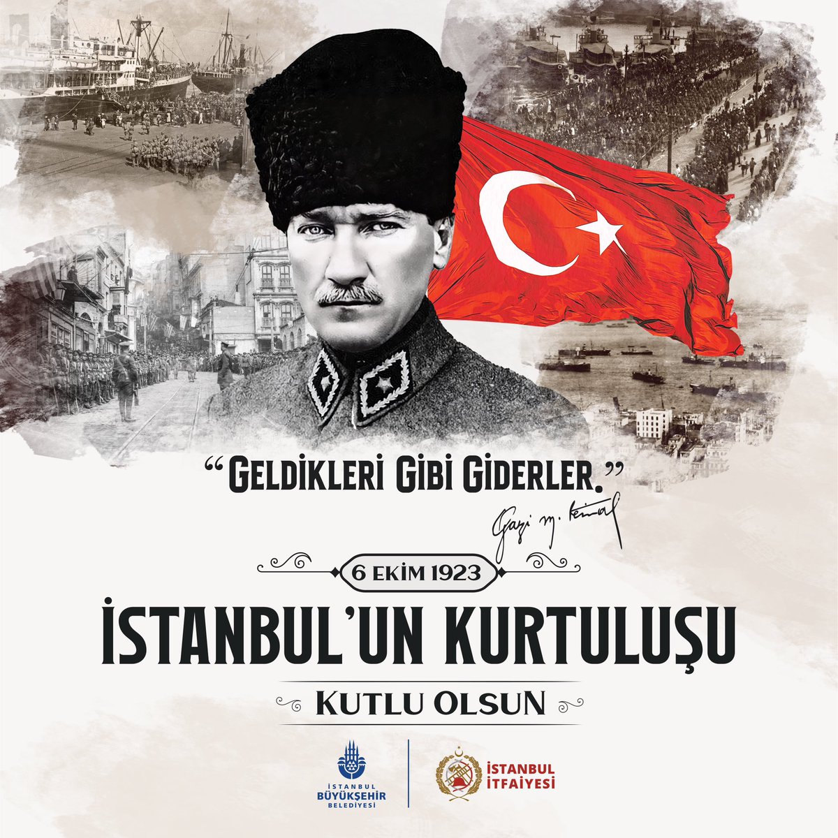 101 yıldır İstanbul’un bağımsızlık ruhunu gururla taşıyor, bu ülke için hayatını ortaya koyan aziz şehitlerimizi ve kahraman gazilerimizi saygıyla anıyoruz. 

6 Ekim İstanbul’un Kurtuluşu Kutlu Olsun.