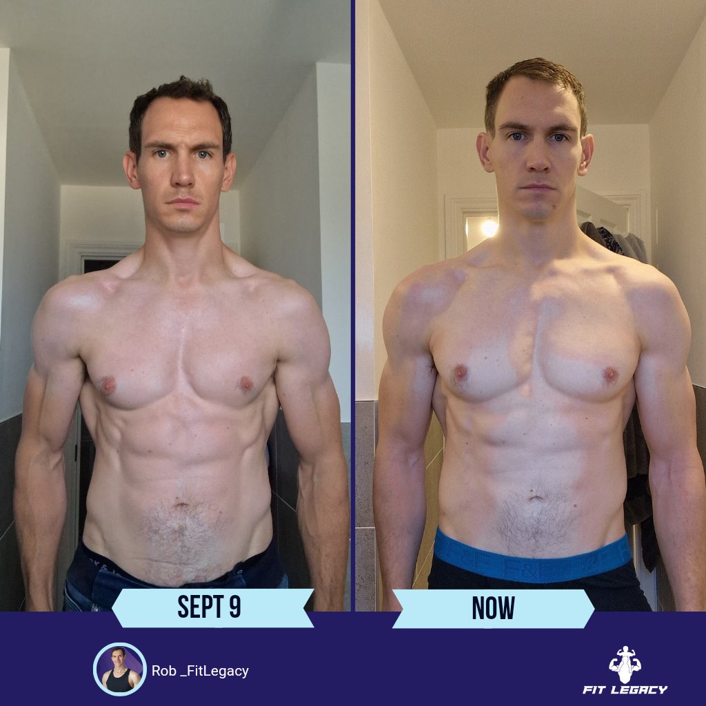FitLegacyLife's tweet photo. Weekly update:

Measurements all updated vs. start. Bit hard to know if I'm doing it the same as the last time so there's definitely some dubiousness over some of the readings but they do all seem to be increasing which is what I'd expect after a month of eating in a slight surplus with way more carbs than before. Last measurements were after cutting and being carb depleted. Increase in carbs = more glycogen and fuller muscles. Maybe some small amount of muscle growth too.

I've also gone up on the caliper reading BUT I've switched calipers to ones that require taking readings from 4 sites and it's pretty difficult to get a reading doing it solo (especially from the ones on the back!)

Weight is up a fair bit on average this week but I'm not concerned it's too fast. There's some relevant context. Firstly the previous week was down - which I think was caused partly by some low fluctuations. It's normal to see an increase after some low fluctuations as you naturally swing back to a baseline level.

There's also been some worse food choices this week that will have impacted on water retention. McDonalds on Friday followed by a Chinese takeaway on Saturday. This will have been two sodium bombs which will impact on scale weight. I'm really trying to avoid making a habit of this sort of thing and getting sloppy "because bulking". Definitely not trying to do a "YOLO bulk"

I've actually been able to track this fairly accurately, thanks to help from "CalorieBot" a new bot in my discord server which can estimate macros from a photo (Shred in 60 clients are getting access to this). I've tested it with some stuff that I know the macros of, and it seems to be really accurate! It also tends to slightly OVERestimate, so I'm confident I'm not massively over my calories this week.

Training has gone well, all 4 sessions done. Tennis elbow is still limiting me so I'm not doing any pull work at the moment which sucks. Rest is what it needs. I've tried pushing through before with golfers elbow and it doesn't end well. Voodoo flossing is helping it.

Sleep has been better but still not good. That's what having kids does to you.

Detailed log below.