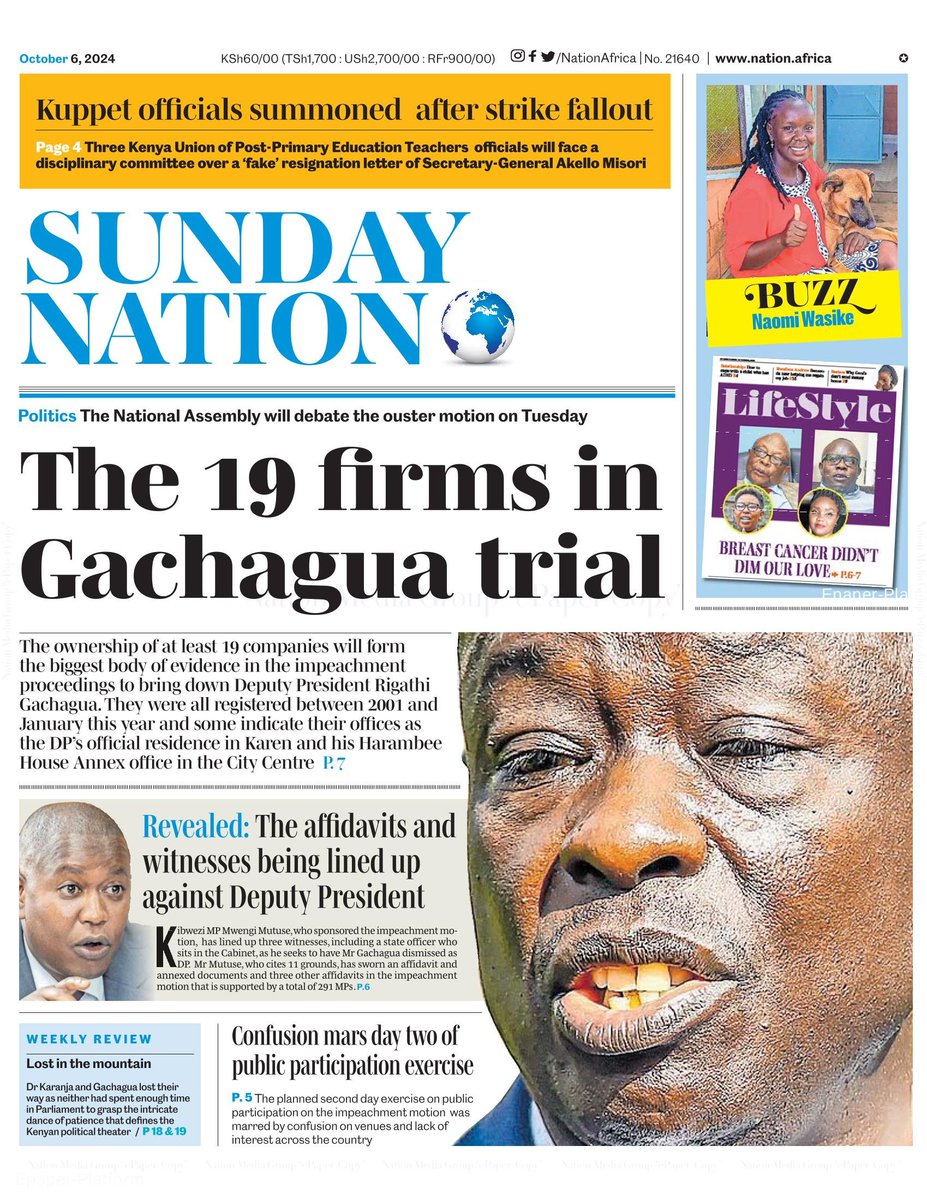 nyanducha's tweet photo. Today's newspaper headlines.
Sunday, 6th October 2024.
Contact #Victorock #Kenya on 0706357055 or info@victorockkenya.com for soil, temperature & humidity IoT #sensors by #Ubibot plus #CiscoMeraki switches, firewalls etc.
#ePaper #Gazeti #Magazeti #Ruto #Muite #Kasmuel #Miguna https://t.co/r54zON2VtT