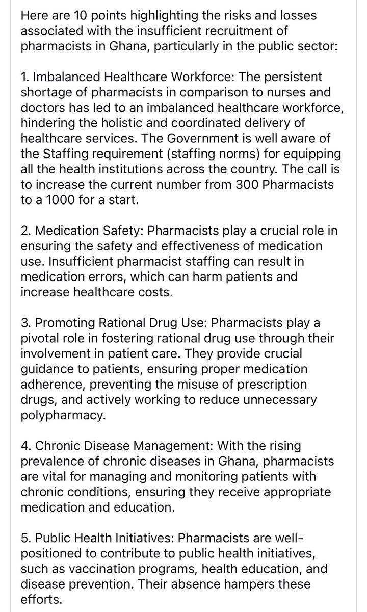 rsekyibrown17's tweet image. A year ago, I wrote this piece beseeching the Government of Ghana 🇬🇭 to prioritize the recruitment of Pharmacists.