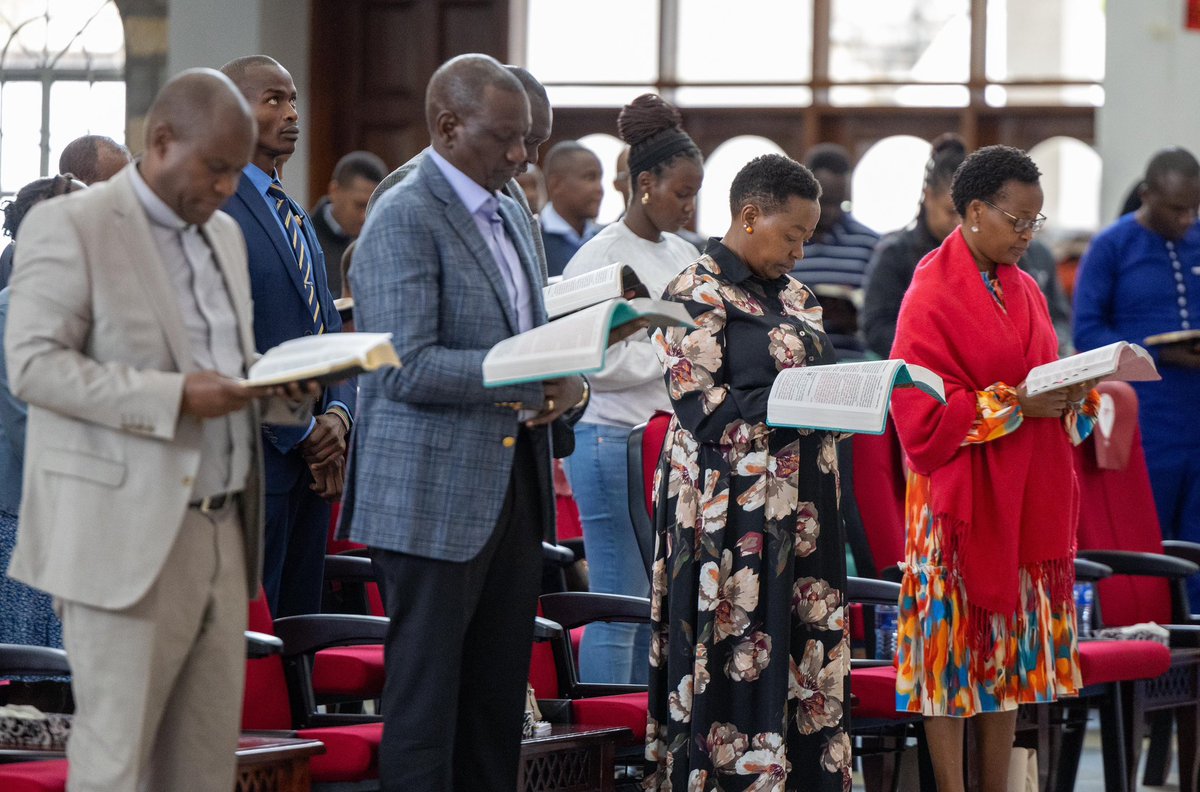 WilliamsRuto's tweet photo. Now may the Lord of peace himself give you His peace at all times and in every situation. — 2 Thessalonians 3:16

Sunday service at AIC Milimani, Nairobi. https://t.co/pSa1HqDPcF