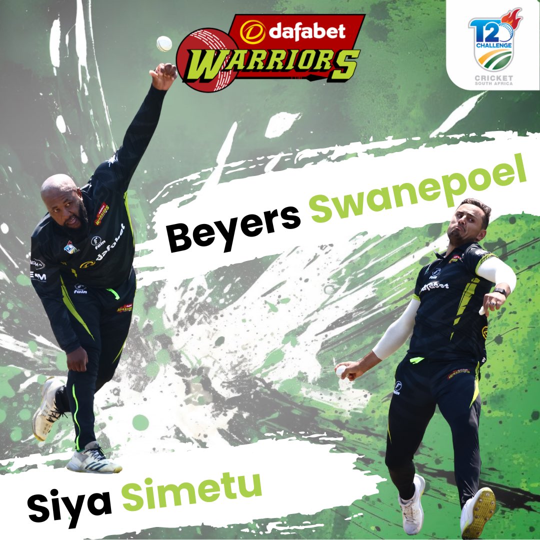 Double trouble! 🏏 Simetu and Swanepoel each bagged 2 wickets, keeping the opposition on their toes! 🔥 

Stream the #T20Challenge action LIVE on the CSA Youtube Channel. 

#WicketTakers #CricketMagic #Teamwork #csa  #wozanawe