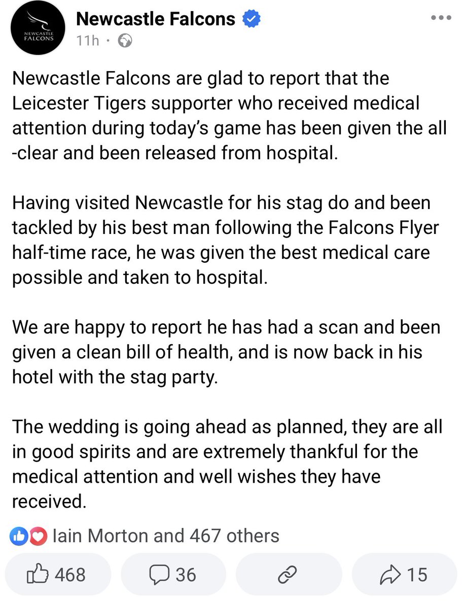 Does anyone know who this man is? I am glad to hear he’s ok, as it looked scary for a while. Wouldn’t have wanted to be the best man making that call to his fiancé 😂

If he has, as might be the case based on the comments on this post, gone out after, then we have to chat to him.