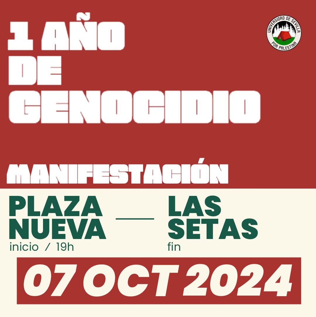 Mañana hará un año desde el comienzo del genocidio contra el pueblo palestino. Más de 40.000 personas han sido asesinadas.
La solidaridad con la población palestina no puede cesar hasta que termine el genocidio. Por eso, mañana nos sumamos a la mani una vez más. #PalestinaLibre