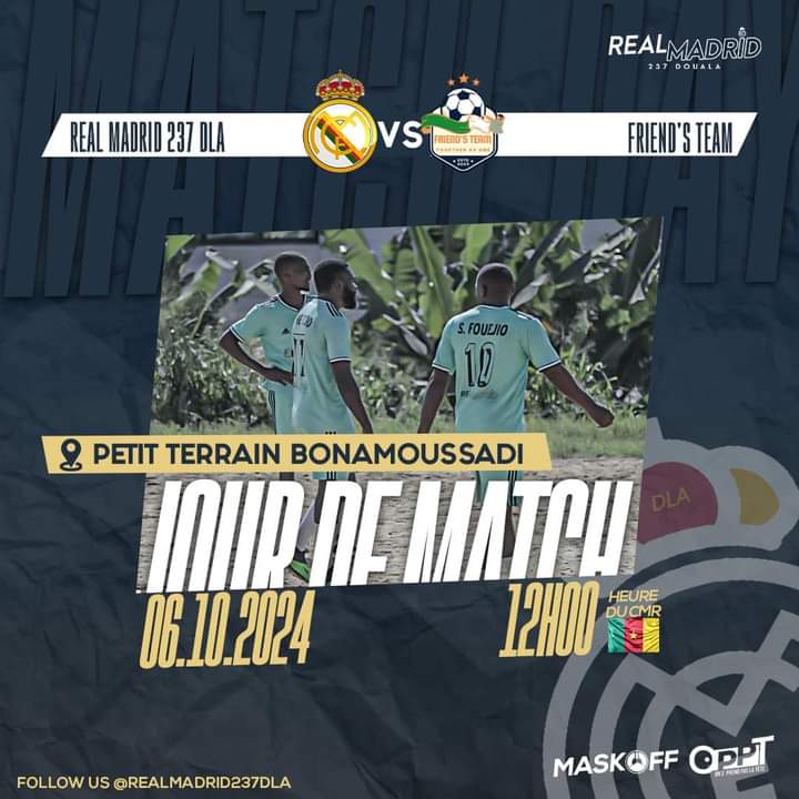 RMA237douala's tweet photo. " La tomate est dans le Ndolè "
Rendez-vous à 12H pour une rencontre hautement épicée ⚠️‼️
Le Coach a dit : " ce qui est certain, les filets de l'adversaire vont trembler et les nerfs vont se tendre... "
#DIRCOMRMA237DLA
#RMA_FriendsTeam https://t.co/Ytyxt4ddZ2
