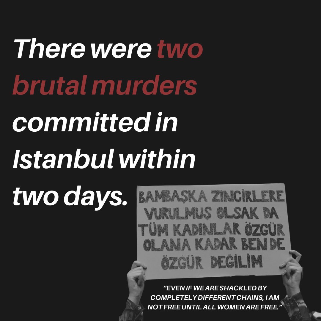 Ieovadez's tweet photo. Today in Turkey 2 women were brutally murdered by cutting their bodies into 3 pieces. We want to make our voices heard, we will be strong both on this platform and on the streets, we expect help from women all over the world to make this case heard.
#turkishwomenareindanger https://t.co/FkprIxRLVZ