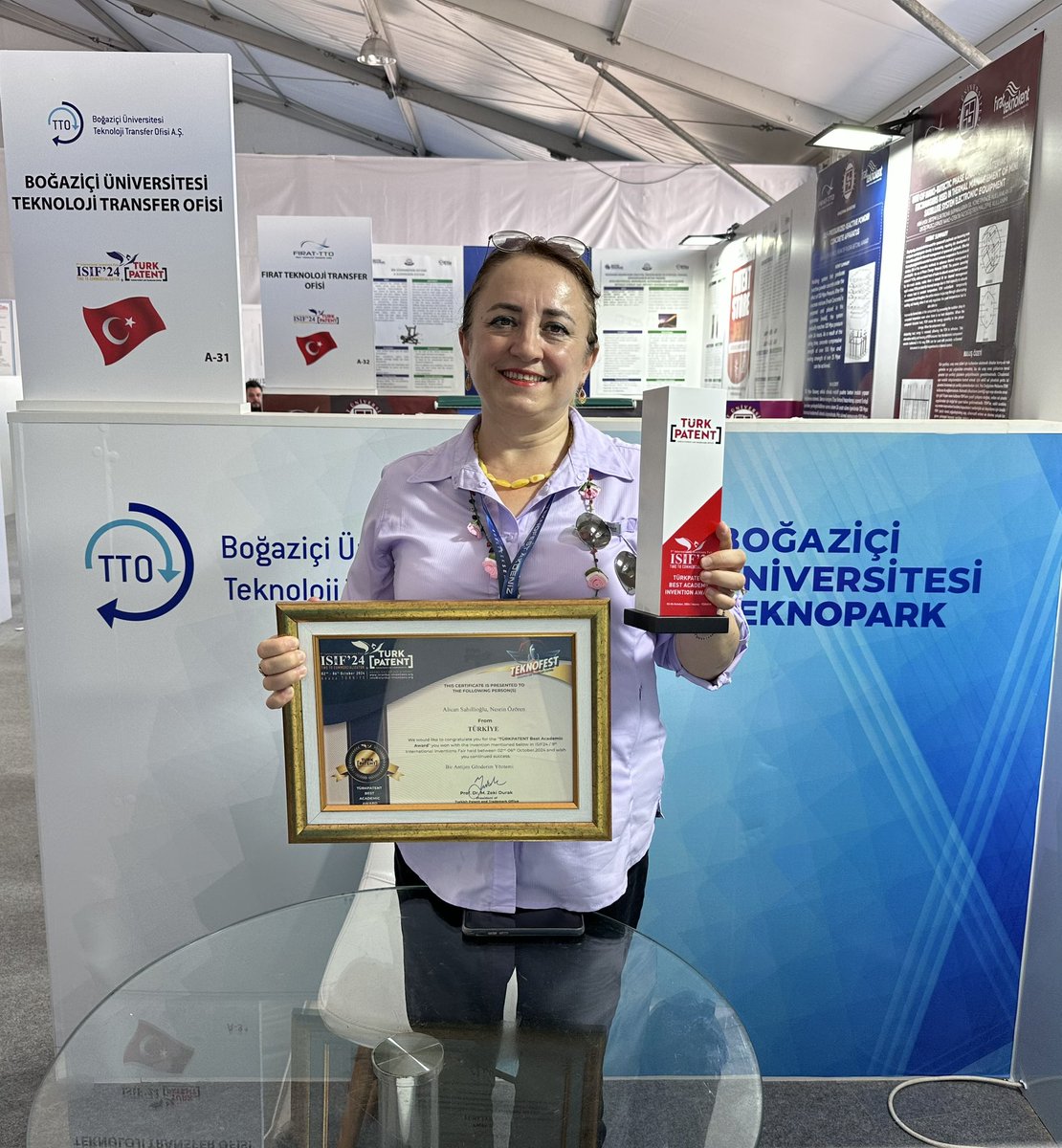 Türk Patent Enstitüsü- En İyi Akademik Buluş Ödülü 🎊🎊💃💃<a href="/UniBogazici/">Boğaziçi Üni.</a>