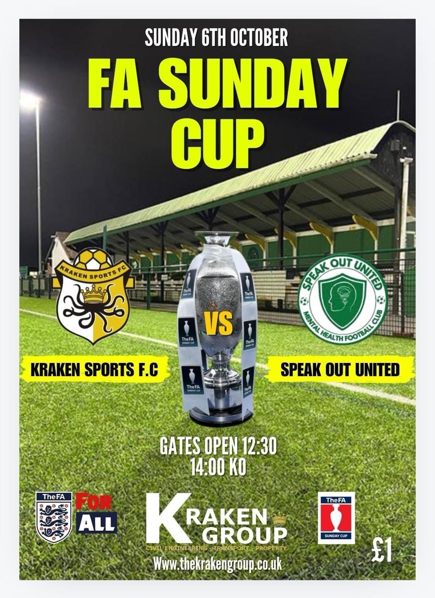 DorsetCFA's tweet photo. Come down to the County Ground today and show your support for your local team, gates open 12:30pm ๐
#DorsetFootball #SundayCup
@BBCRadioSolent @solentsport @kraken_sportsfc @FA @EnglandFootball @FASunday_Cup https://t.co/Y382Mx1ZLL