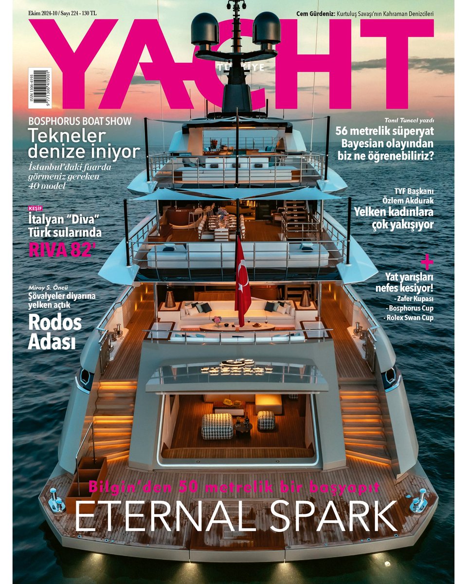 Ekim 2024 Sayısı bayilerde!
Bosphorus Boat Show
50 metrelik başyapıt
ETERNAL SPARK
Derginiz size gelsin 👇🏼
dergiburda.com
n11.com
hepsiburada.com
trendyol.com
amazon.com.tr
<a href="/AycaGucluten/">Ayça Güçlüten</a>
<a href="/ozeleyup/">Eyüp Özel</a> <a href="/cemgurdeniznet/">Cem GÜRDENİZ</a> @DenizKurtD
