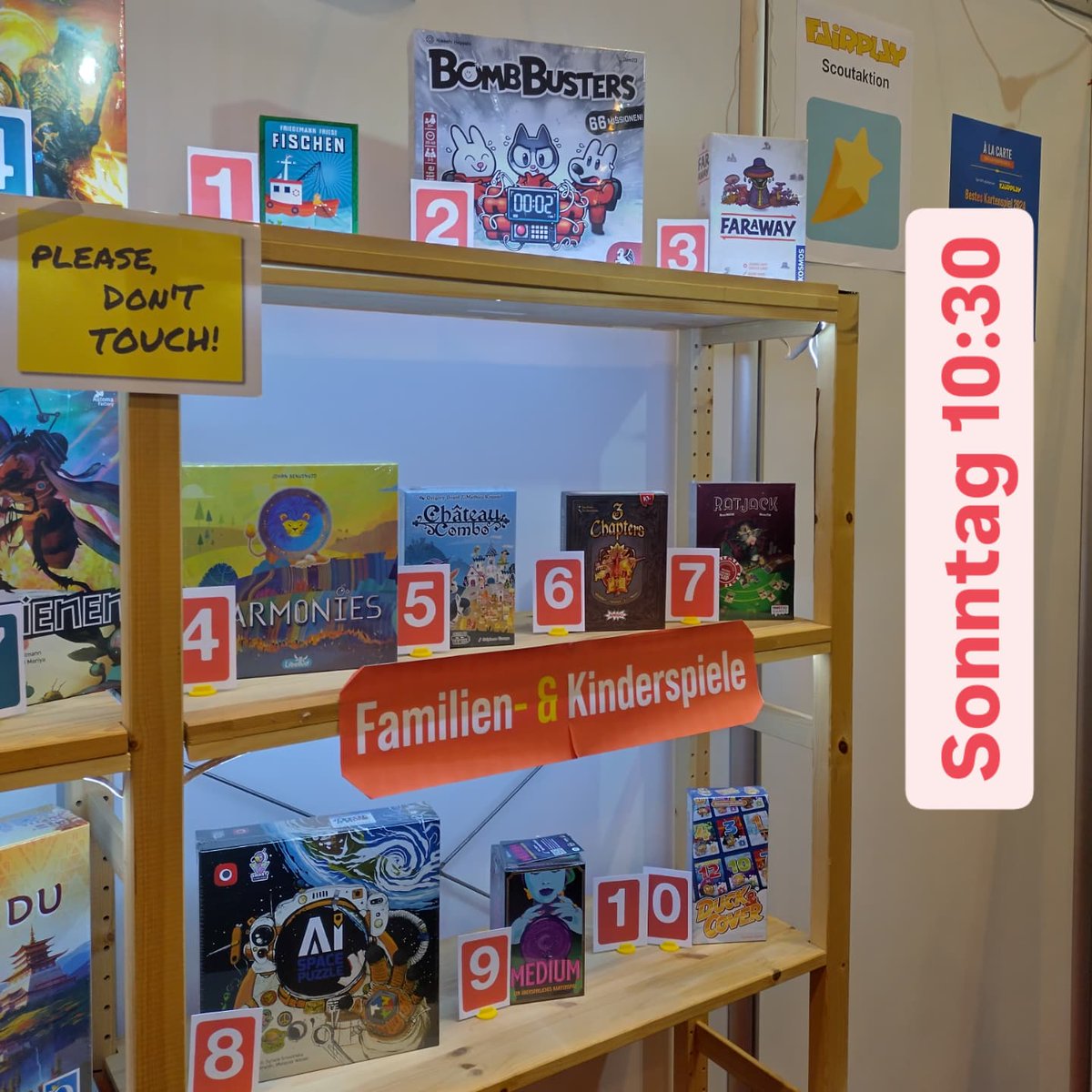 🔥🔥Aktuelle Auswertung der Scoutaktion. Sonntag 10:30 Uhr.

Bitte noch kräftig abstimmen.

Unter allen Scouts verlosen wir T-Shirts, Tassen und FreiAbos 🥰
16:00 am Stand.