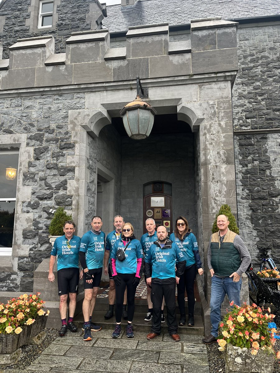 Day 6💙🚲

Teams from <a href="/AbbeyglenCastle/">AbbeyglenCastleHotel</a> <a href="/InaghLodge/">Lough Inagh Lodge</a> <a href="/BuswellsHotel/">Buswells Hotel</a> &amp; <a href="/clewbayhotel/">Clew Bay Hotel</a> had a great cycle yesterday despite the weather, making their way from Clifden to <a href="/MountFalconEst/">Mount Falcon Hotel</a> &amp; calling into @WestportHouse along the way

Donate: idonate.ie/event/original…

#OIHCharityChallenge