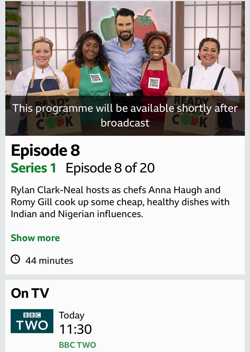 Rylan Fans (@updatewithrylan) on Twitter photo Ready Steady cook hosted by <a href="/Rylan/">R Y L A N</a> is back on <a href="/BBCTwo/">BBC Two</a> every Sunday at 11:30 am! 👩🏻🍳 🍅🫑 Ready Steady cook hosted by <a href="/Rylan/">R Y L A N</a> is back on <a href="/BBCTwo/">BBC Two</a> every Sunday at 11:30 am! 👩🏻🍳 🍅🫑