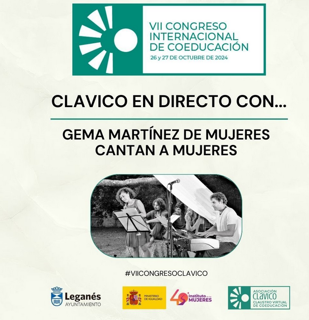 Hoy <a href="/Didymyself/">Diana Cabello</a> y @lamalahierbamusica  hablan sobre el proyecto "Mujeres cantan a mujeres" con el que estará en el  VII congreso de coeducación.
instagram.com/reel/DAoaEyluu…
Inscripciones clavico.es 💜 Te esperamos!!!
<a href="/InstMujeres/">Instituto de las Mujeres</a> <a href="/MercedesULEG/">Mercedes Neria</a> <a href="/marecuencopp/">Miguel Ángel Recuenco 🇪🇦</a> @yocoeduco