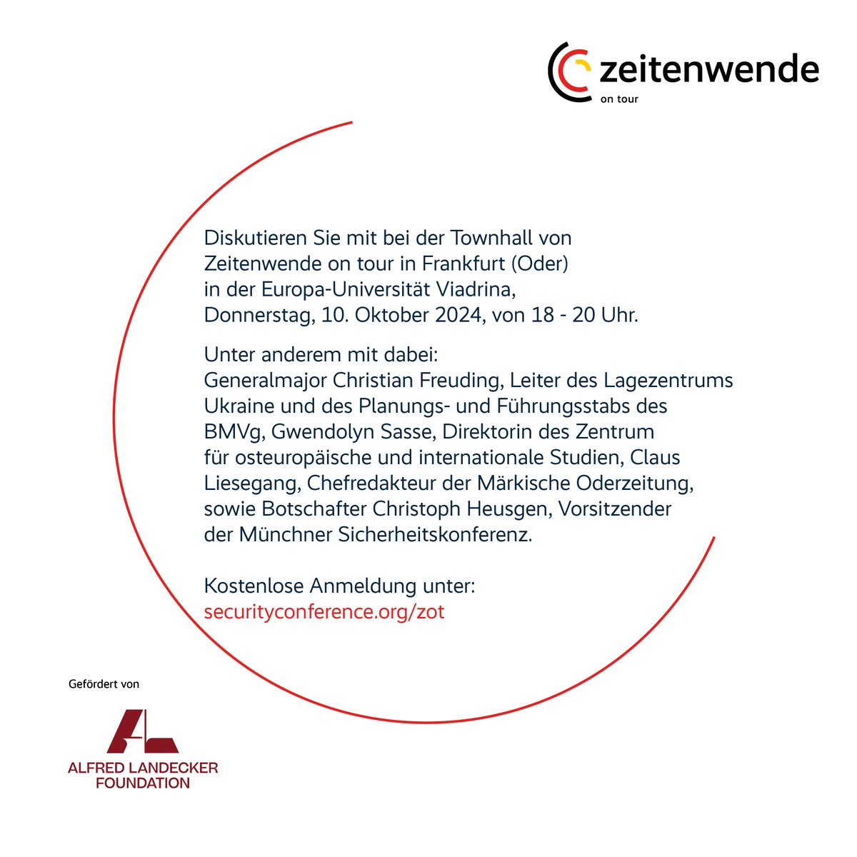 Nico Lange (@nicolange_) on Twitter photo Frankfurt/Oder - wir müssen reden! Über unsere Hilfe für die Ukraine und Angst vor Putin, über Chancen auf Frieden und über neue Bundeswehr-Brigaden für die NATO. Am 10.10.2024 18 Uhr <a href="/viadrina/">Europa-Universität Viadrina</a> mit Generalmajor Freuding, <a href="/GwendolynSasse/">Gwendolyn Sasse</a> @MSCheusgen <a href="/MunSecConf/">Munich Security Conference</a> <a href="/alfredlandecker/">Alfred Landecker Foundation</a> Frankfurt/Oder - wir müssen reden! Über unsere Hilfe für die Ukraine und Angst vor Putin, über Chancen auf Frieden und über neue Bundeswehr-Brigaden für die NATO. Am 10.10.2024 18 Uhr <a href="/viadrina/">Europa-Universität Viadrina</a> mit Generalmajor Freuding, <a href="/GwendolynSasse/">Gwendolyn Sasse</a> @MSCheusgen <a href="/MunSecConf/">Munich Security Conference</a> <a href="/alfredlandecker/">Alfred Landecker Foundation</a>