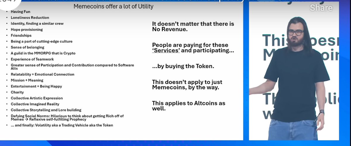 Kudos to @MustStopMurad for his extremely cogent Token2049 presentation on the meme coin supercycle.