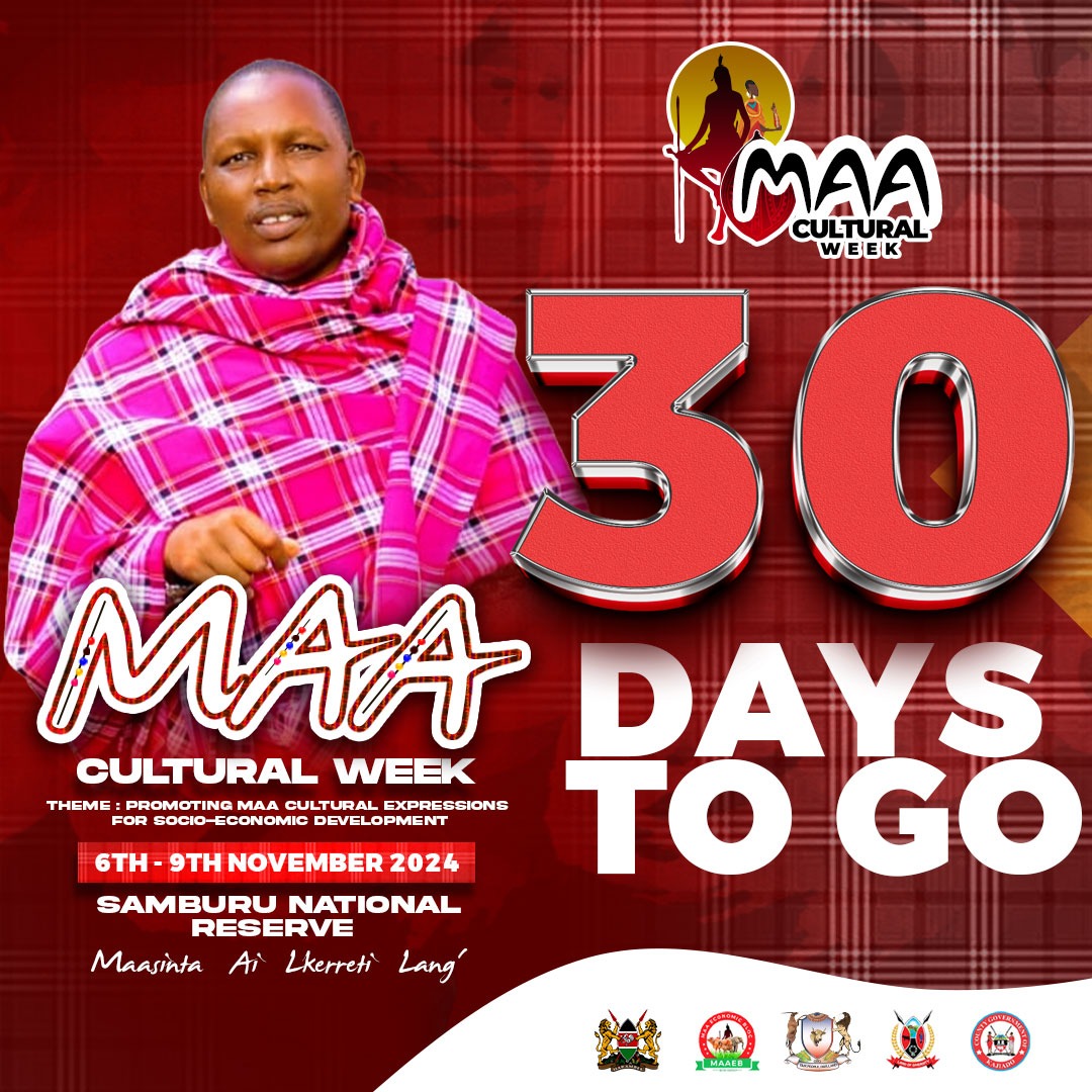 NAKAEB_Bloc's tweet photo. We are officially 30 days ⏰ away from the #MaaCulturalWeek 2024, set to unfold at the stunning Samburu National Reserve (SNR) from 6th to 9th November in @SamburuCountyKE
Join us for an unforgettable celebration of Maa culture, art, and heritage.
#Maasinta_Ai_Lkerreti_Lang' https://t.co/2austuUj4I