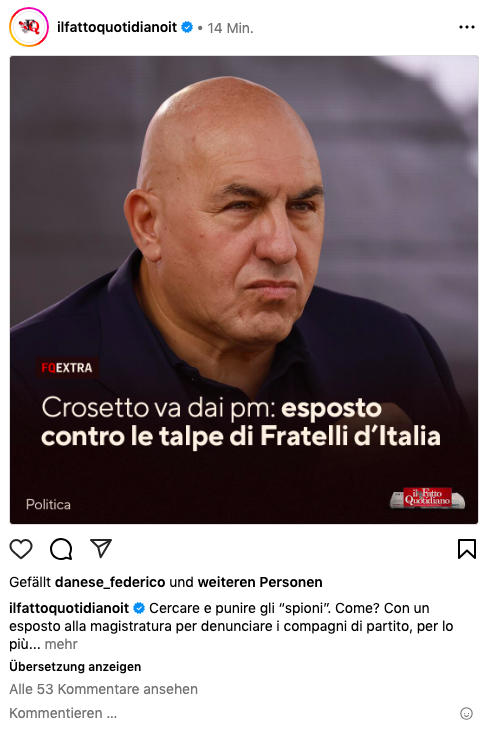 ToxMagato's tweet photo. Adesso si scannano tra di loro...ridicoli sino al midollo!!
#Crosetto  #Talpe https://t.co/mtsVV9Cixp