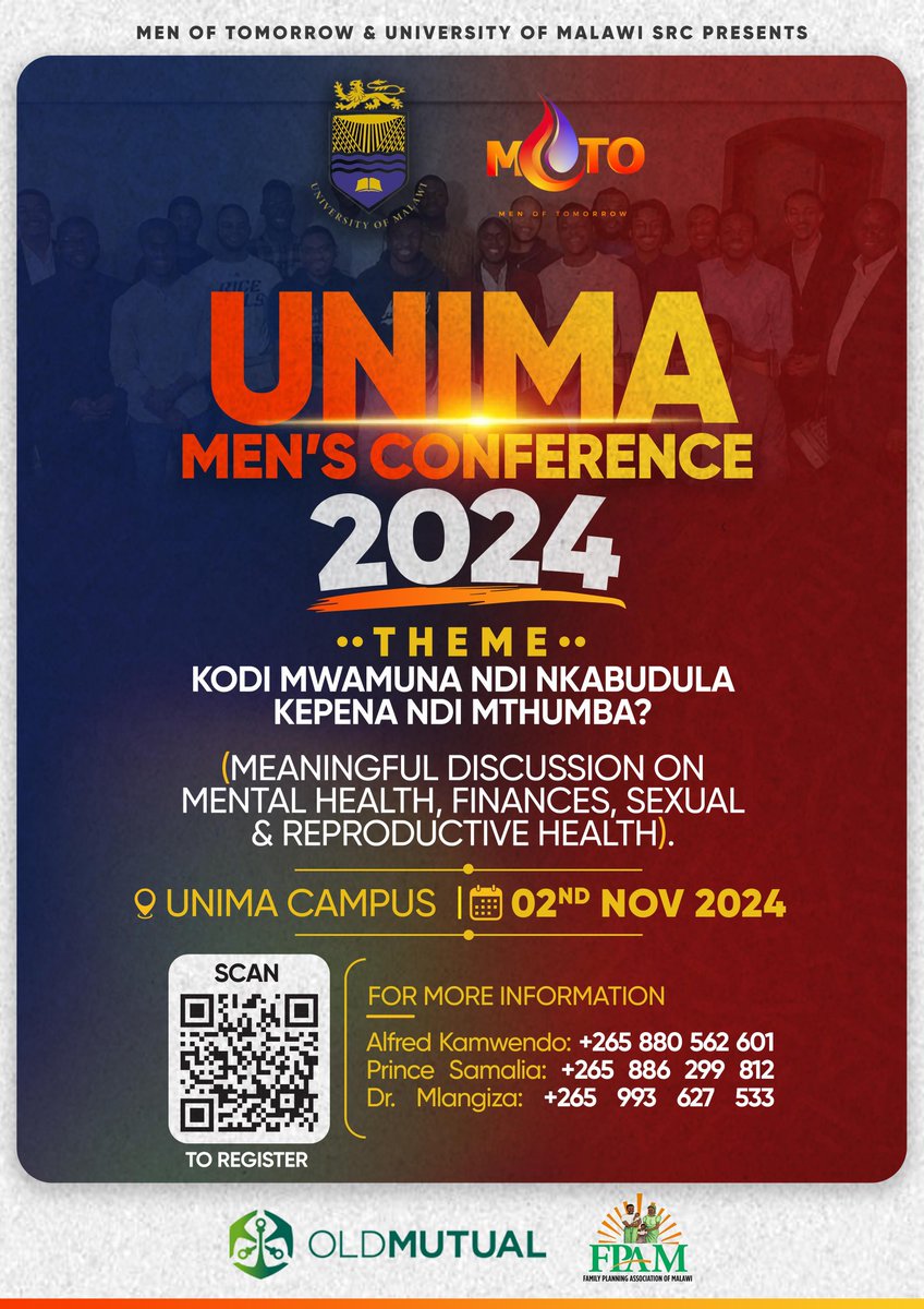motomalawi's tweet image. How about Men Sit down and talk ..... tikakumane ku Chanco... The College that God Loved the Most.
#menoftomorrow
#moto
#fortheboychild
@universityofmalawi
@FPAM_ 
@OldMutualMalawi
