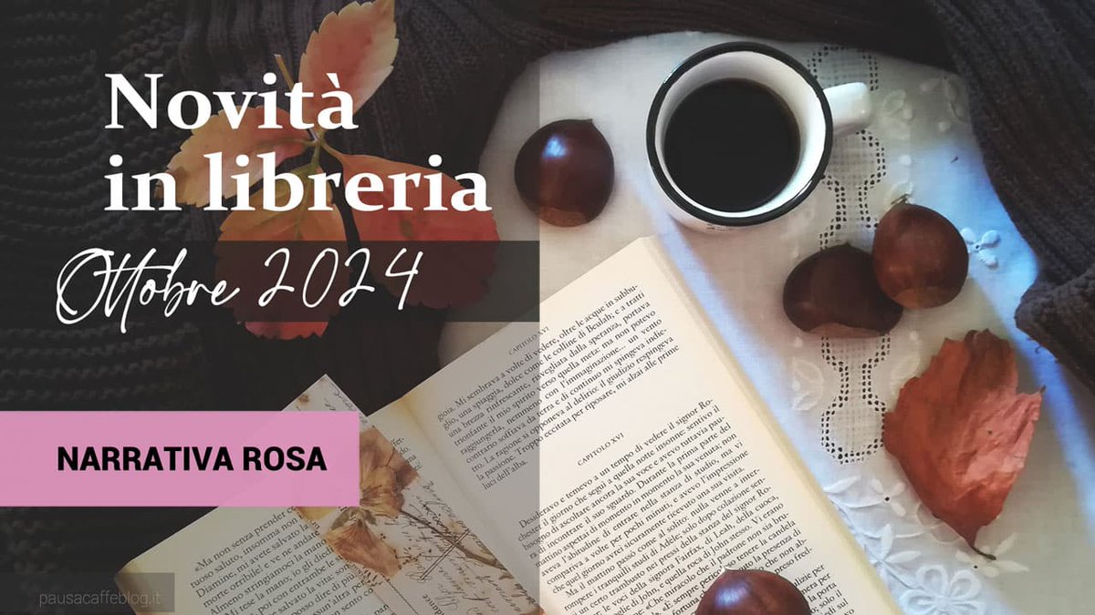 NARRATIVA ROSA: le novità in libreria di settembre 2024.

pausacaffeblog.it/wp/2024/10/lib…

#libri #leggere #letture #leggo #Novitàlibri #novitàeditoriali #novitàinlibreria #libriinuscita #booklover #booklovers #bookblogger #narrativarora #Rosa #genererosa #ottobre #ottobre2024