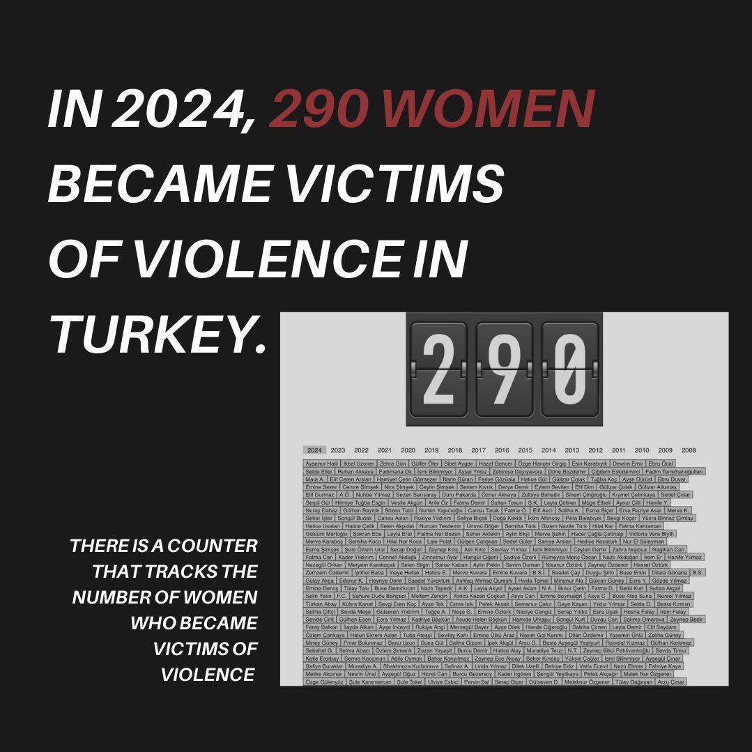 hi everyone, i need your help. as a turkish woman that is currently living and studying there, we are not safe.  this year alone 290 women were killed by men and the government is not doing anything about it. + #turkishwomenareindanger #TurkishWomenNeedHelp