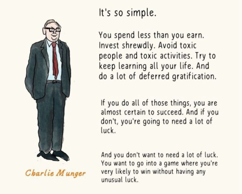 Charlie Munger is extremely good at explaining something in a few words: