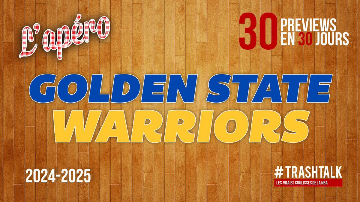 TrashTalk_fr's tweet photo. 🔥 30 PREVIEWS EN 30 JOURS : LES WARRIORS !! 🔥

Golden State, c’est votre tour !! 👨‍🍳😈

- Quel 5 majeur pour cette équipe ?
- Comment mieux entourer Curry ?
- Les Warriors font-ils encore peur ?
- Playin, Playoffs ou rien pour eux ?

À TABLE ! 🍽️

➡️ https://t.co/hoxT7J4kU7 https://t.co/PINdGNBuwU