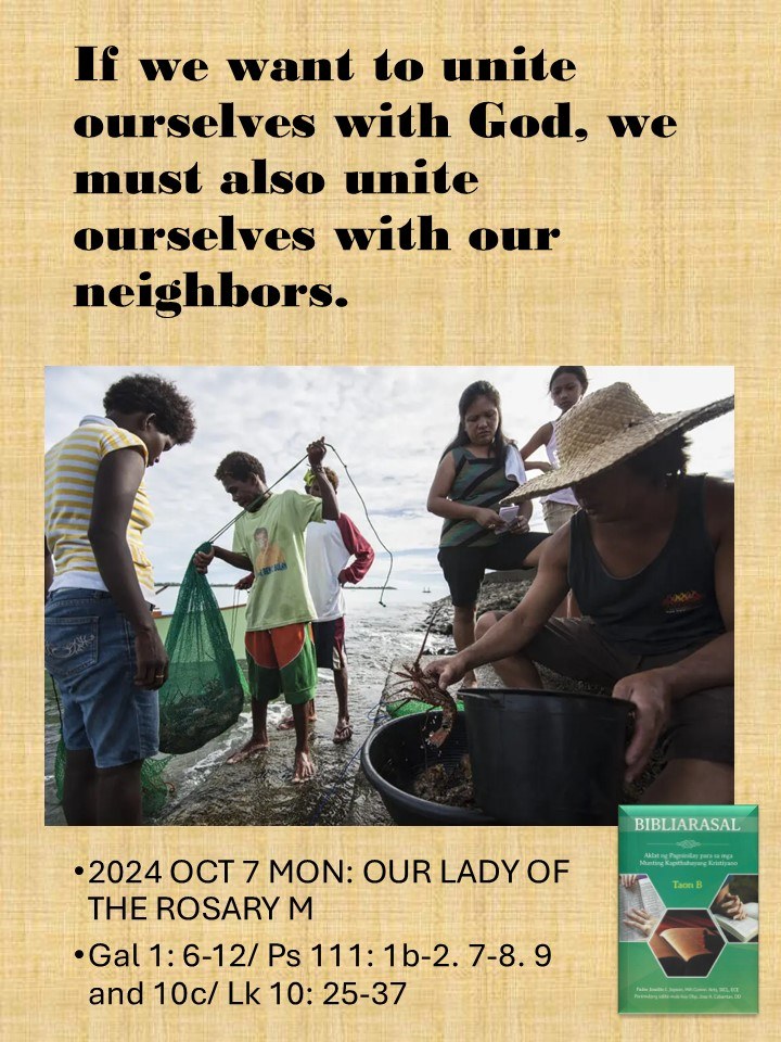 LitoJopson's tweet photo. Are we united with God and our neighbors?
#bibliarasal, #gospel, #homily, #homilyguide, #inspiration, #bible, #catholic, #liturgy, #mass https://t.co/crtOyaQiYs
