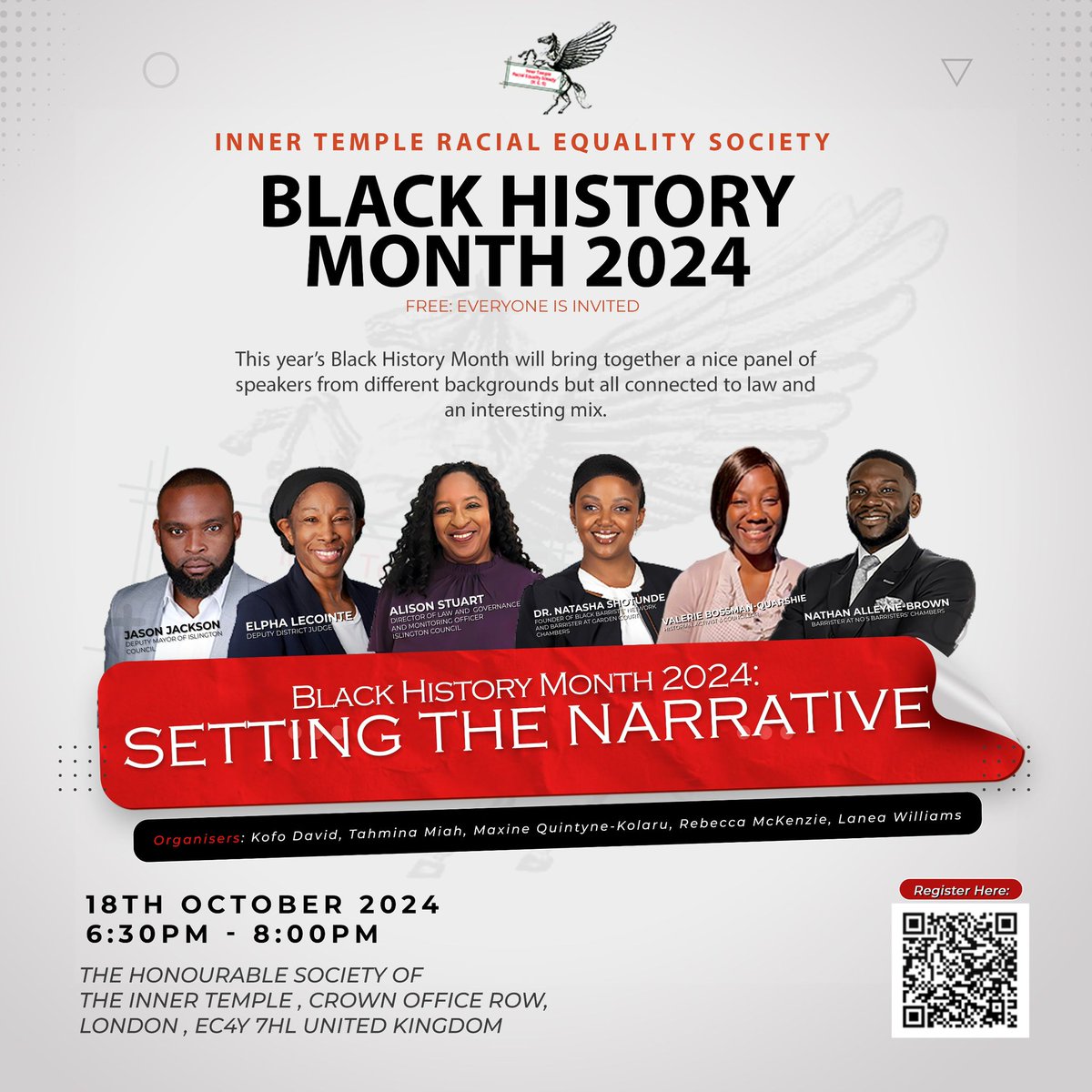Kofo David (@kofo_david) on Twitter photo BLACK HISTORY MONTH: Setting the Narrative-2024 is here. We @ Racial Equality Society <a href="/InnertempleRES/">Inner Temple Racial Equality Society</a> of Inner Temple <a href="/TheInnerTemple/">The Inner Temple</a> are having fab event with a fantastic panel. Free entry, nibbles and networking..booking required. Everyone invited. eventbrite.co.uk/e/black-histor… BLACK HISTORY MONTH: Setting the Narrative-2024 is here. We @ Racial Equality Society <a href="/InnertempleRES/">Inner Temple Racial Equality Society</a> of Inner Temple <a href="/TheInnerTemple/">The Inner Temple</a> are having fab event with a fantastic panel. Free entry, nibbles and networking..booking required. Everyone invited. eventbrite.co.uk/e/black-histor…