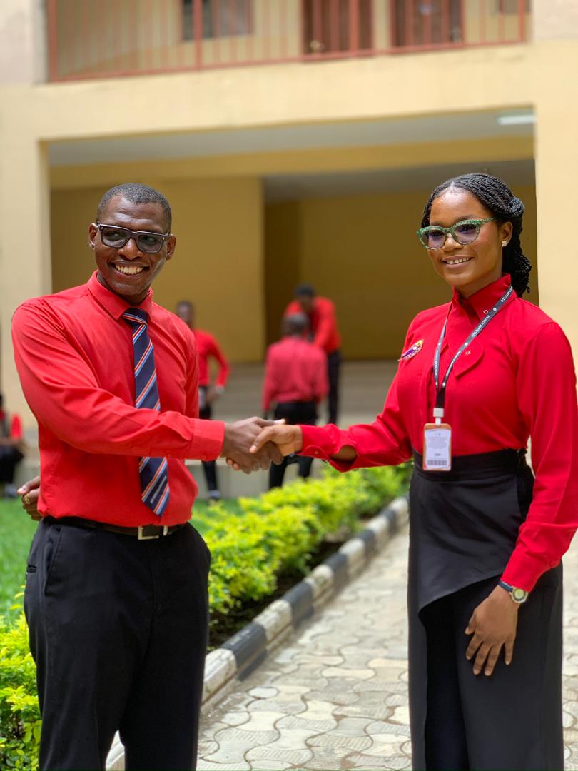 thegreatAMSA's tweet photo. Handing over from the President of the Tenure of Greatness; Ifoto Oghenekaro to the current President; Ige Temitope Rachael of the 'Project Invictus' of the great AMSA. https://t.co/KsKPIpyuOW