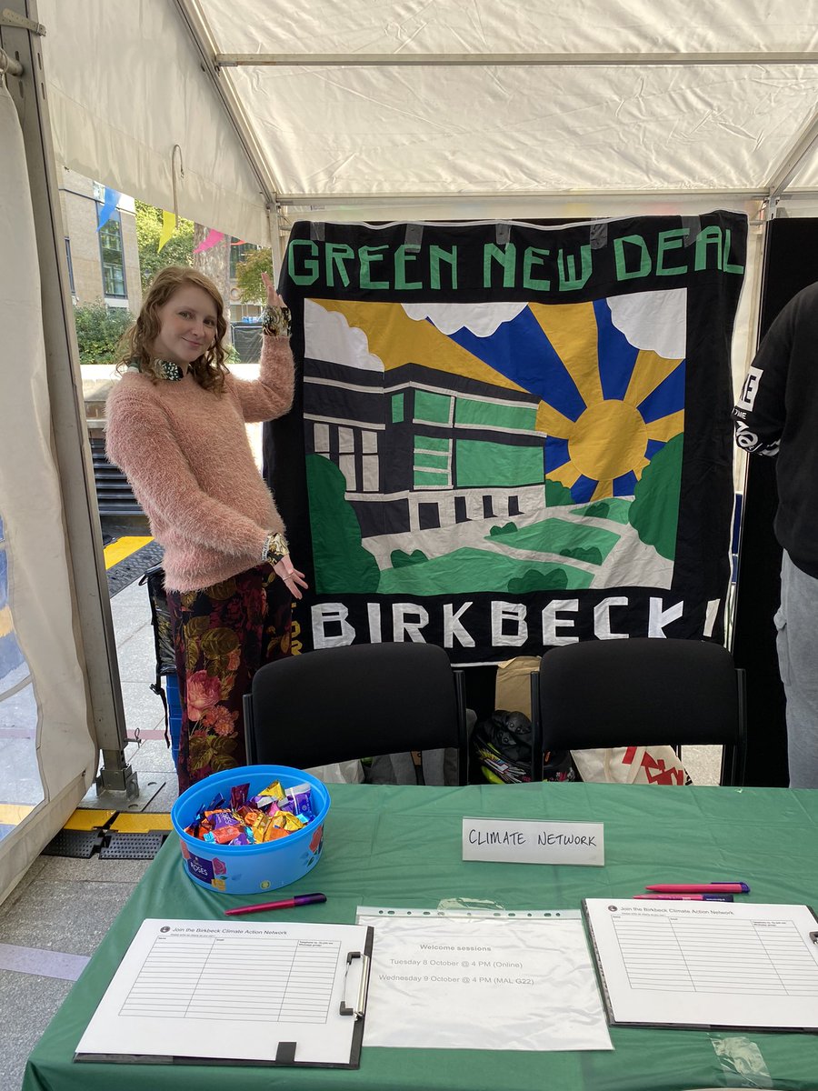 Birkbeck Climate Action Network (@divestbirkbeck) on Twitter photo Incredible speaking to new students at the Birkbeck Welcome Fair yesterday. They are always so impressive, and proof that climate justice is something for everyone. Join our welcome sessions for new members next week: linktr.ee/GNDBirkbeck Incredible speaking to new students at the Birkbeck Welcome Fair yesterday. They are always so impressive, and proof that climate justice is something for everyone. Join our welcome sessions for new members next week: linktr.ee/GNDBirkbeck
