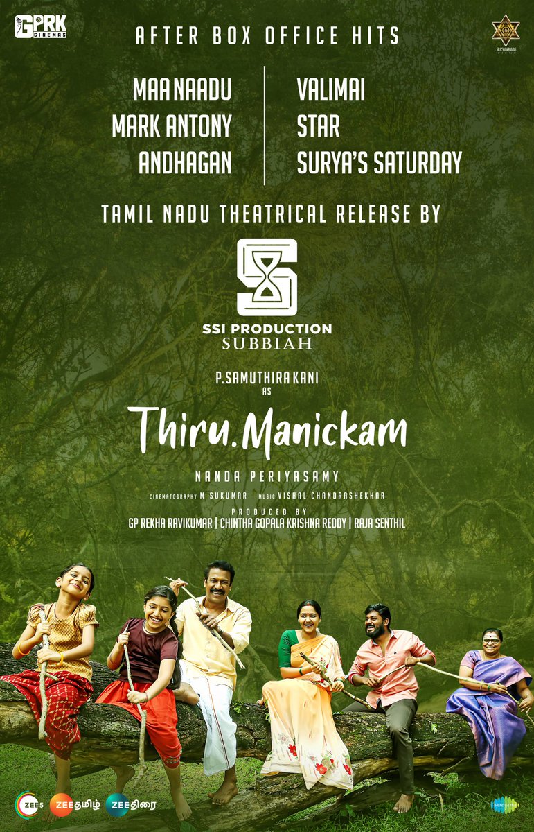 CinevasanthPro's tweet image. Reputed Distributor #SSIProduction
@subbiahshan will release #Thirumanickam all over Tamil Nadu.

A @NandaPeriyasamy Directorial

@thondankani @offBharathiraja @Gprkcinemas @srichakraas @rajasenthil_rs 
@mynnasukumar @Composer_Vishal @ActorSriman  @catchguna @SahubarAli21750