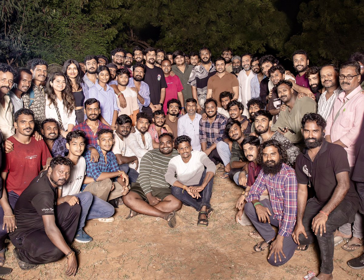 Shimlameena1993's tweet photo. A wholesome, happy shoot got done across several locations… Lots of memories with the super talented cast &amp; crew… I made a brother for life  @karthiksubbaraj thank you &amp; our team for making #Suriya44 a memorable experience. #ShootWrap https://t.co/Nz7r3J6j6Y