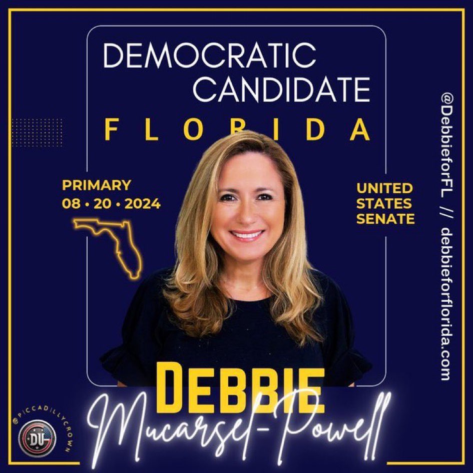 LqLana's tweet photo. You have two choices Florida!

Rick Scott the guy who committed the largest Medicare fraud in United States history; wants to get rid of Social Security; and wants to ban abortion nationally.

Or

Debbie Mucarsel-Powell. 

Floridians you deserve better. Debbie has a record of fighting for every American. 

From expanding Medicare coverage for seniors to advocating for women’s reproductive rights. 

Florida, you have one choice and one chance. Vote for Democracy! Vote for freedom! Vote for women’s rights! Vote for LGBTQ+ rights!

Vote for human rights! Vote for @DebbieforFL #DemsUnited #Allied4Dems