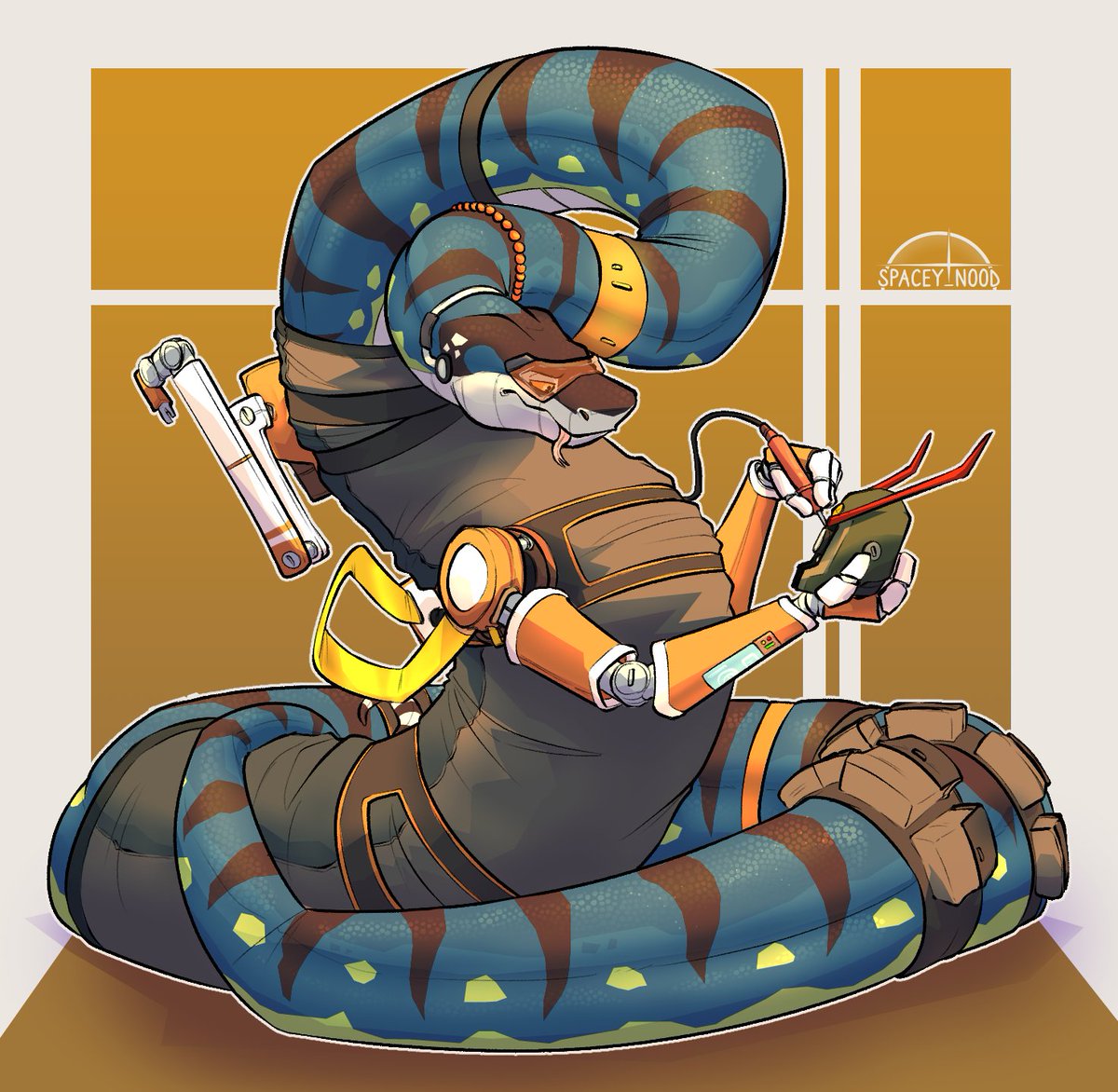 Spacey_Nood's tweet image. Haave my part of an art trade i did with @creativemechncs ! hehe