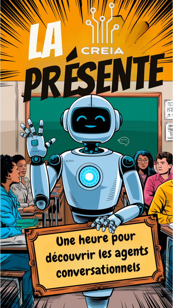 Ne manquez pas le lancement de la collection "Une heure pour découvrir" de la #CREIA

La 10/10/24 de 17h30 à 18h30 <a href="/letiziaall/">Laetitia ALLEGRINI</a> de <a href="/DranePaca/">DRANE Provence-Alpes-Côte d'Azur</a> vous parlera de l'utilisation des agents conversationnels en éducation.

Lien disponible ici : magistere.education.fr/dgesco/course/…