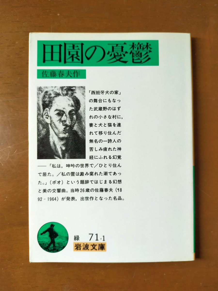 Snakenthalpy's tweet photo. 佐藤春夫『田園の憂鬱』
詩的な表現が面白い佐藤春夫初期の代表作。吉本隆明の『言語にとって美とはなにかＩ』を並べてオススメしたい。
#読了 #現代詩 https://t.co/r5l6VW0wRl