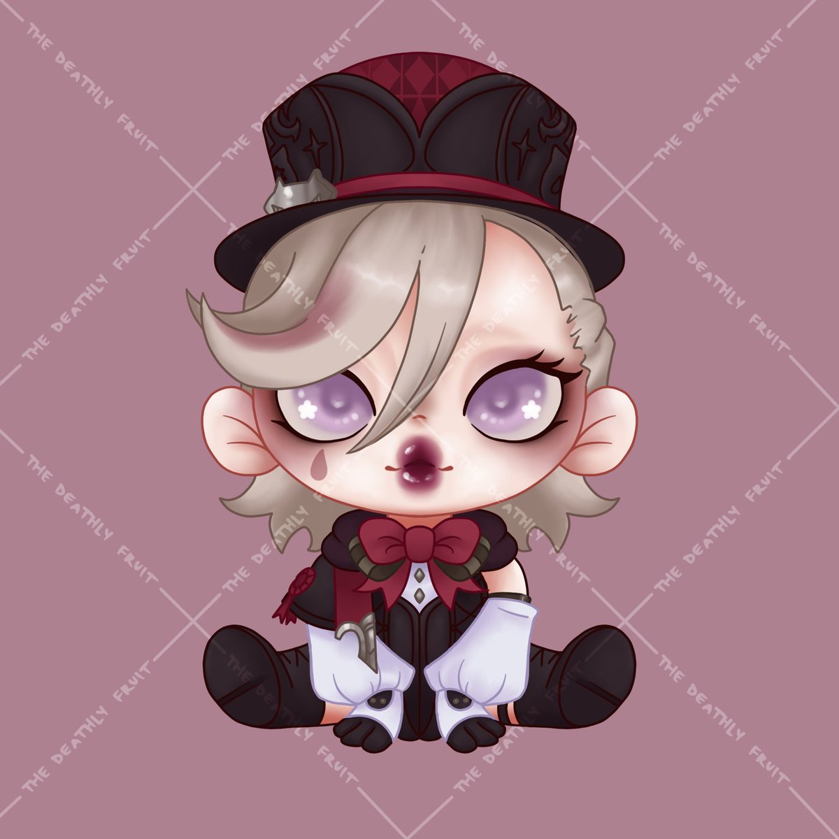 deathlyfruit's tweet image. the magician, the cat, and the aquanaut ♠️🐱❄️

#genshin